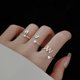 thumbnail image 4 of Fashion 925 Sterling Silver 26 Letter Ring Sparkling Diamond Zircon Open Ring Index Finger Your Name Ring Birthday Party Jewelry, 4 of 5