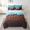 thumbnail image 2 of Castle Fairy Boys Girls Pixel Grid Miners Twin Bedding Sets 7-Piece,Geometric Grid Patchwork Bedding Comforter Set Microfiber,Gamepad Camouflage Breathable Sheet Sets,Luxury Bedroom Decor,Reversible, 2 of 8