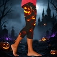 thumbnail image 5 of Danhjin Women's Halloween Leggings Capris High Waist Print Yoga Pants Casual Fashion Slim Stretchy Workout Running Gym Trousers, 5 of 8