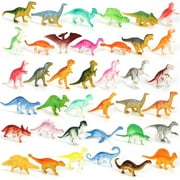 39 Pcs Mini Dinosaur Figure Toys, Plastic Dinosaur Toy Set Including T-rex, Stegosaurus, Monoclonius for Kids Toddler Birthday Cake Topper, Christmas Easter Valentines Day Gifts