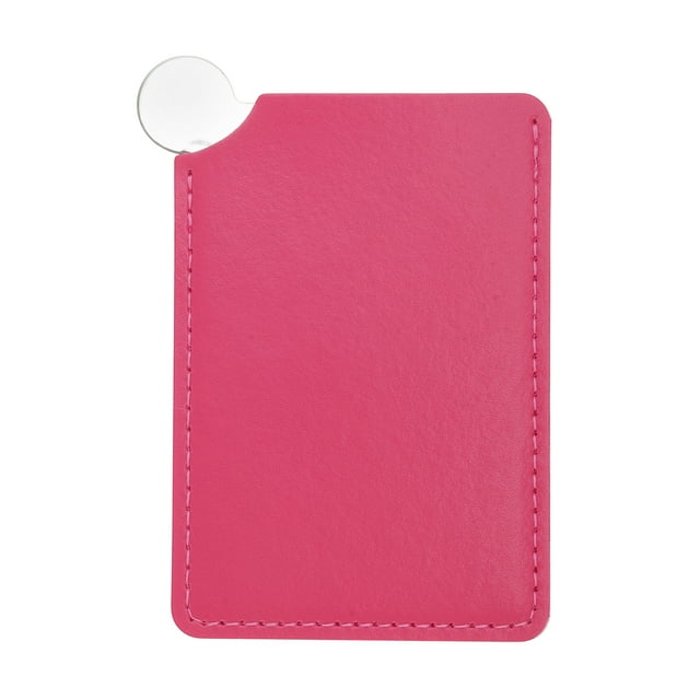 Espejo de maquillaje conveniente de 1 pieza Unique Bargains para viajes de negocios color rosa acero inoxidable