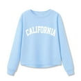 thumbnail image 2 of Toddler Girl'S Crewneck Long Sleeve Soft Sweatshirt Graphic Hoody Kids Cute Pullovers Top Girls Clothing Sky Blue Size 3-4T, 2 of 3