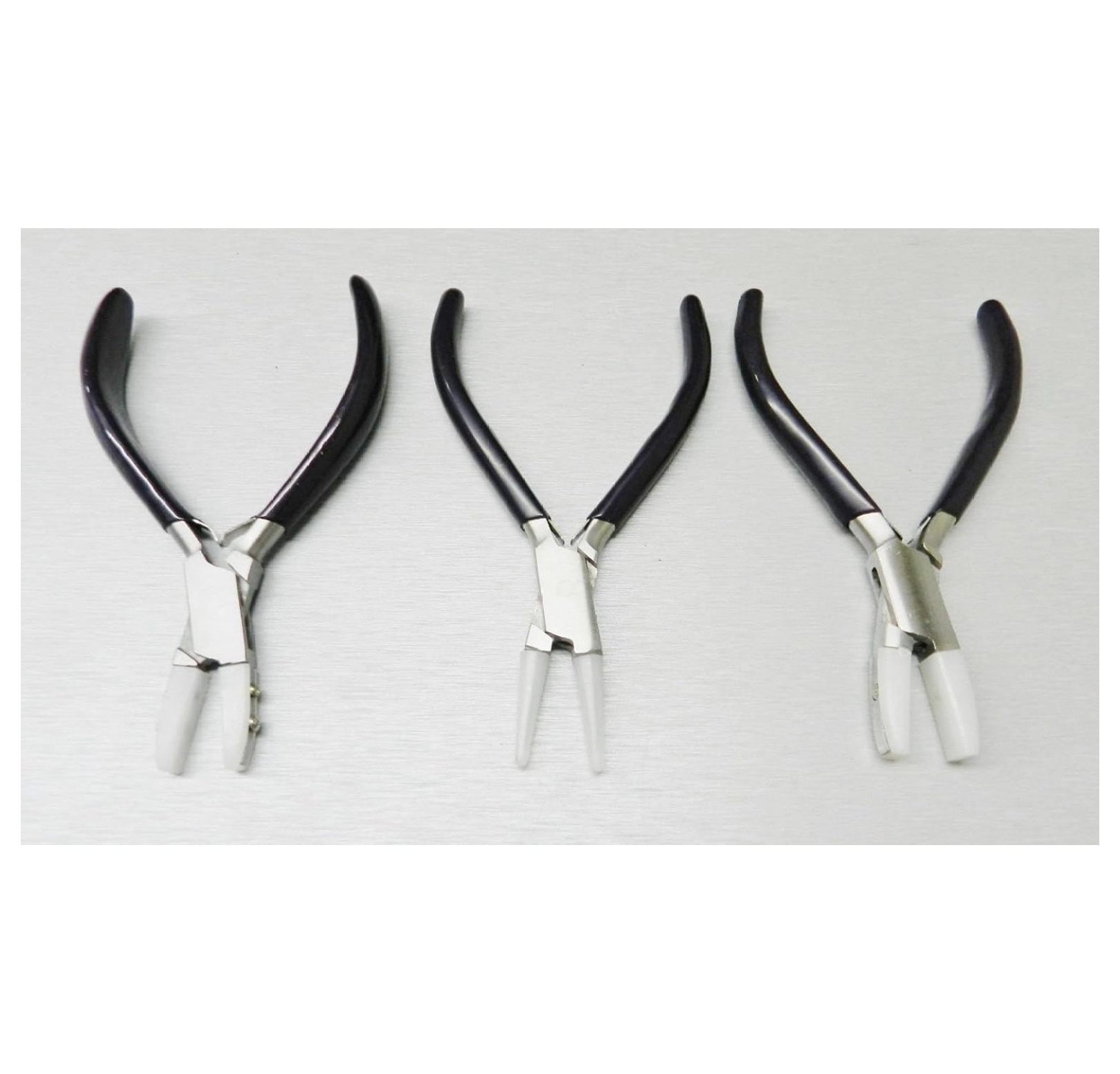 Nylon Jaw Pliers Set of 3 - Jewelry Making Bead Wire Working Tools - Bending, Forming, Shaping - Stainless Steel with Nylon Jaws