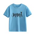 thumbnail image 4 of Chemise Décontractée à Manches Courtes et Col Rond Imprimée pour la Fête des Mères des Enfants, 4 of 7