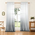 thumbnail image 6 of Kugisaki Gradient Curtains Sheer Curtain Semi Bedroom Curtains Rod Pocket Drapes Curtains for Living Room Bedroom, 6 of 6