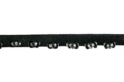 Lily 3/8" Beaded Ribbon Trim with Glass Beads Sequins Blue Green Black by yd