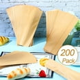 thumbnail image 4 of Triani 200Pcs Kraft Paper Cutlery Sleeves 9.84*3.15 Inch Pockets Disposable Utensil Covers Unprinted Cutlery Bags Chopsticks Holder for Wedding Party Tableware, 4 of 7