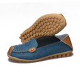 thumbnail image 6 of asdoklhq Womens Casual Shoes,Women's Comfortable Hollow Leather Printed Flat Casual Loafers Single Shoes, 6 of 8