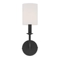 thumbnail image 2 of BAI-A2101-MK Crystorama Lighting Bailey - 1 Light Wall Mount-Matte Black Finish, 2 of 6