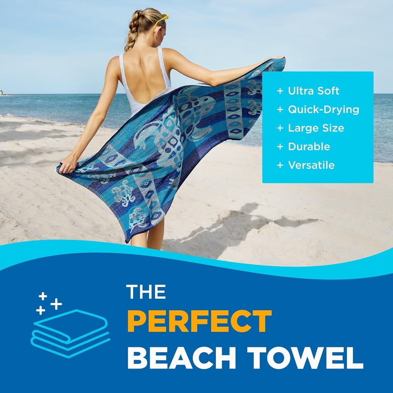 “ TERRY” beach towel Kaufman Terry Beach & Pool Towel, 4 Pack Assorted Colors, 100