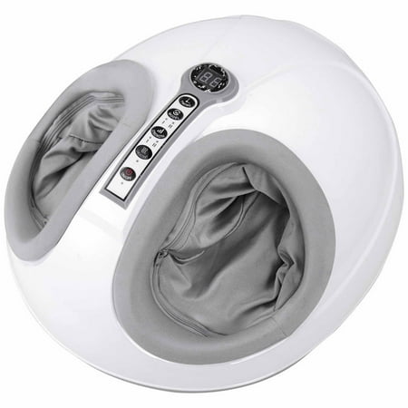 Hammacher Schlemmer Foot Massager Shiatsu Heat Rolling Kneading Foot Massager Personal Massage Health Care ABS White/Golden Opt ()