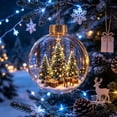 thumbnail image 3 of Glowing Christmas Story Ornament, Light-Up Mini Holiday Scene with Warm LED Light, Festive Keepsake Gift for Home Christmas Party Decoration,H-F, 3 of 6