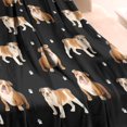 thumbnail image 3 of Bulldog Dog and Footprints Blanket,Comfortable Soft Flannel Throw Blanket,All Season,Warm Lightweight Blankets for Sofa Bed Couch Living Room Chair,30"x40"(80x100cm), 3 of 4