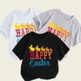 thumbnail image 7 of MUXiin Girls Easter Shirt Size 6 Bunny Short Sleeve T Shirts Soft Easter's Day Blouse Tops Girls Summer Tops T-Shirts Easter Gifts for Girls(Grey,4-5 Years), 7 of 7