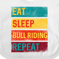 thumbnail image 4 of Inktastic Bull Riding Rodeo Eat Sleep Bull Riding Repeat Boys or Girls Baby Bib, 4 of 4
