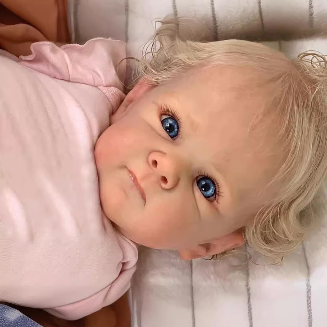 Realistic Reborn Baby Doll Bettie with Hair 18 Inch Cute Life Size Newborn Babies Soft Cloth Body Bebe Reborns Doll with Accessories