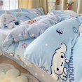 thumbnail image 2 of Sanrio Cinnamoroll Milk Velvet Quilt Cover Winter Cartoon Melody Kuromi KT Double Sided Velvet Single Quilt Cover Bedding Gift, 2 of 9