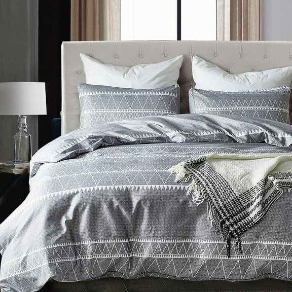 JAAE Reversible Duvet Cover 3pcs Microfiber Duvet Covers with Pillowcases