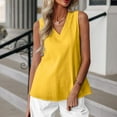 thumbnail image 2 of Youmylove Women Summer Tank Top Linen Casual Vest Sleeveless Vest For Women Basic Trendy Clothes, 2 of 9