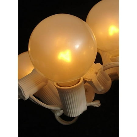 Northlight Pack of 10 Pearl White G50 Globe Replacement Christmas Bulbs - 2.5