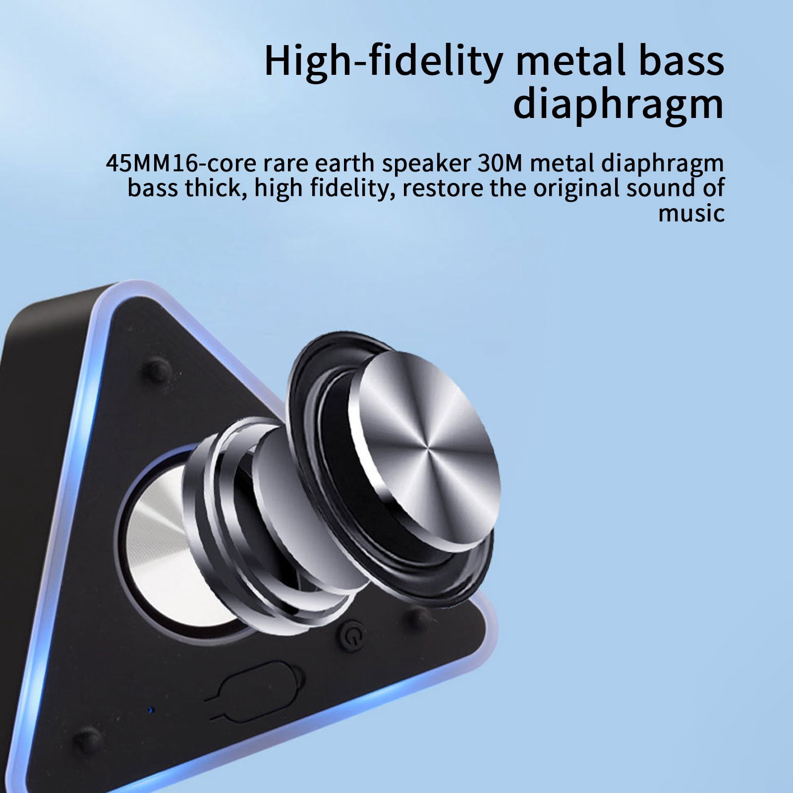 COM1950s Portable Speaker Bluetooth Outdoor Portable Bluetooth Speaker Rgb Lights Outdoor Heavy Subwoofer Sound with Large Volume Portable Speakers Bluetooth Wireless