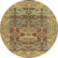 thumbnail image 1 of Ahgly Company Indoor Round Abstract Light Brown Oriental Area Rugs, 5' Round, 1 of 6