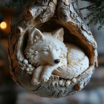 SeekLGT Cute Animal Christmas Ornaments Acrylic 3D Effect Holiday Hanging Decor Reindeer Penguin Bear Festive Tree Gift Tags Stocking Stuffers