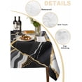thumbnail image 2 of Black Marble Table Cloth, Grey Gold Texture Vintage Farmhouse Art Waterproof Tablecloth for Square Tables, Reusable Washable Fabric Table Cover for Restaurant Kitchen Dining Tables 60"x60", 2 of 6