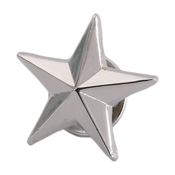 Yoetaun Metal Five-pointed Star Badge Lapel Pins Brooch Collar Shoulder Pins for Women Men Jewelry Costume Decorations Silver 1