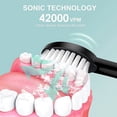 thumbnail image 4 of Cepillo de dientes eléctrico con temporizador inteligente, cepillo de dientes sónico para adultos, blanqueamiento rápido, cepillo de dientes recargable por USB, cabezal de repuesto J189, 4 of 5