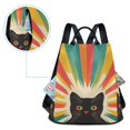 thumbnail image 5 of FORMRS Women's Travel Backpack Purse Anti-Theft Hidden Pockets Casual Shoulder Bag, Colorful Black Cat, 5 of 7