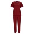 thumbnail image 7 of yievot Sweatsuits 2pc Sets Womens Short Sleeve Top and Jogger Pants Two Piece Fall Outfits Tracksuit with Pockets, 7 of 7
