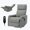 Grey, variant on CQSXDA Living Room Heat Massage Recliner Chair in Light Fabric Featuring Rocker and Swivel Design