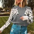 thumbnail image 4 of Suéter de punto de manga larga con estampado de leopardo verde TEELYNN 2023 para mujer, suéteres casuales de otoño e invierno, jersey de cuello redondo, 4 of 5
