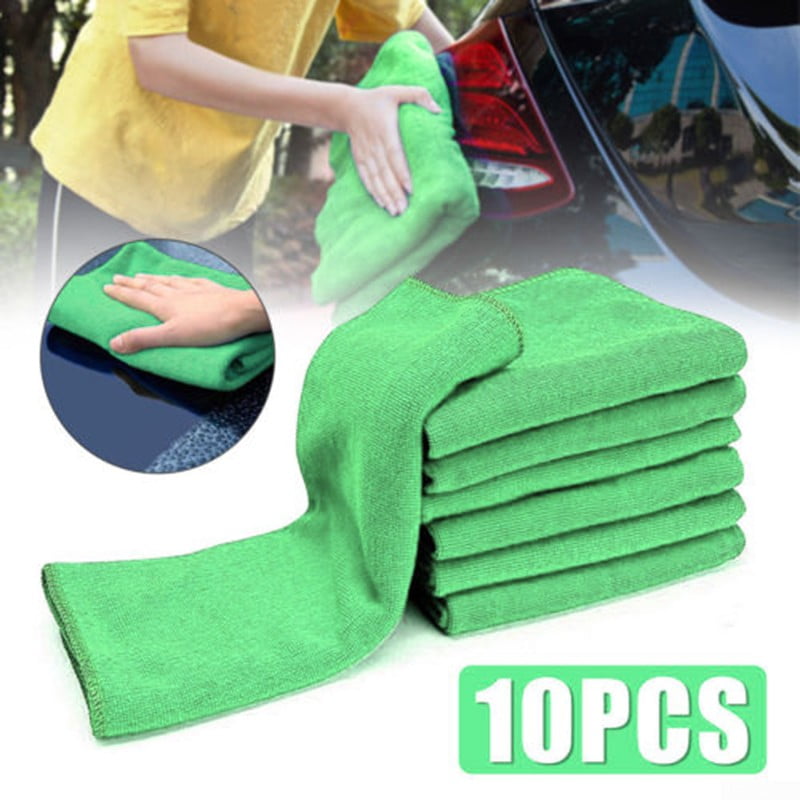 10pcs  Microfibre Cleaning Auto Car Soft Cloths Wash Towel Duster 20x20cm  Kit~ 