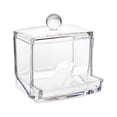 thumbnail image 1 of Porta hisopos acrílico Portátil Transparente Almohadilla de maquillaje Recipiente para cosméticos Organizador de joyas, 1 of 8