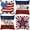 A, variant on Qocolhg Independence Day Pillow Covers 18x18 inch, Red White and Blue Star Stripes American Flag Throw Pillows Patriotic Decor Memorial Day Pillowcase Outdoor Decorations Linen Cushion Case for Home