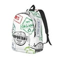 thumbnail image 6 of Easygd Stamp Set Collection Canvas Backpack: Stylish, Lightweight, and Versatile with Large Capacity and Adjustable Straps –, 6 of 7