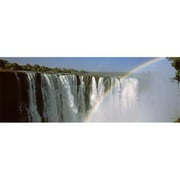 Rainbow over Victoria Falls Zimbabwe Poster Print by - 36 x 12