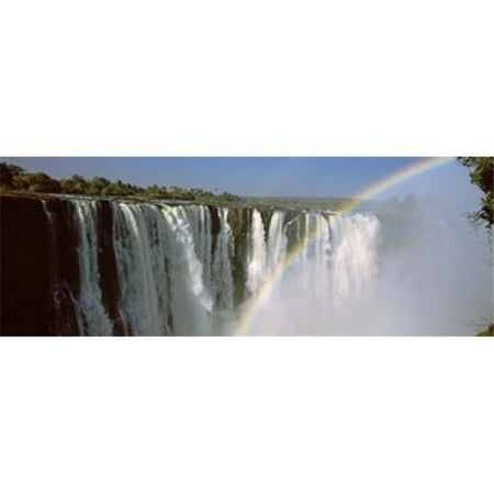 Rainbow over Victoria Falls Zimbabwe Poster Print by - 36 x 12
