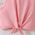 thumbnail image 5 of DAETIROS Little Girls Outfit Sets-Casual Soft Tank Top and Striped Shorts Girls Summer Clothes Pink Size 7 Years, 5 of 7