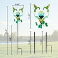 thumbnail image 3 of Wind Spinner Outdoor Solar Lights Stake Garden Decorative ,Hummingbird Solar Garden Lights, Cracked Glass Globe Lights,Decorative Landscape Street Light Garden Decor, 3 of 13