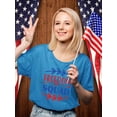 thumbnail image 2 of Freedom Squad W Garland T-Shirt Women -Image by Shutterstock, Female Medium, 2 of 4