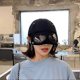 thumbnail image 5 of Gorra de béisbol retro para mujer con gafas, gorra de aviador, gafas con visera, gafas de sol, gorra de béisbol novedosa y bonita, gorra de hip hop popular, 5 of 5
