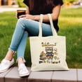 thumbnail image 3 of Welcome American Shorthair Back to School Vintage Retro Canvas Tote Bag Cat Lover Kitten Owner Gifts Reusable Shopping Grocery Bag - 02012, 3 of 5