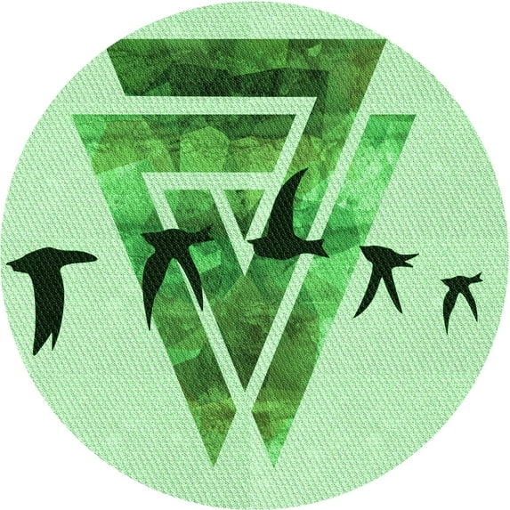 Ahgly Company Indoor Square Patterned Mint Green Area Rugs, 3' Square