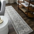 thumbnail image 2 of Mohawk Home Parafore Low Pile Latex Backed Stain and Fade Resistant Geometric Gray Indoor Area Rug, 1' 11" X 8', 2 of 7