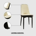 thumbnail image 2 of IVV Modern Dining Chairs Set of 4, PU Leather Upholstered Chairs with Ergonomic Curved Back and Metal Legs (Beige+Gray), 2 of 10