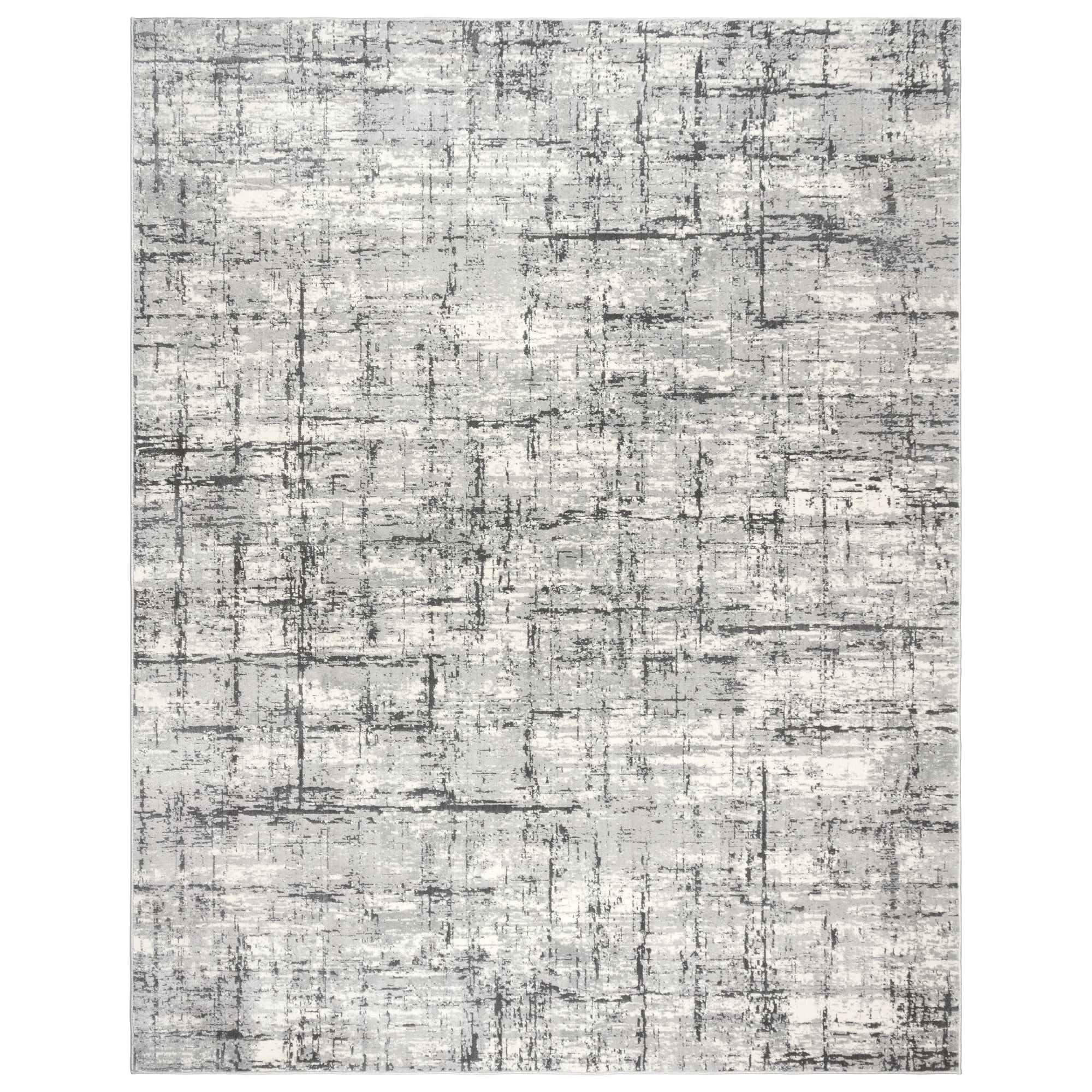 Gertmenian Eden Linnea Polyester Gray Non-Slip Abstract Indoor Area Rug, 9x13