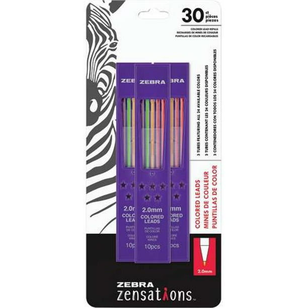 Zebra Pen Zensations Mechanical Assorted Colored Pencil Lead Refill, 2